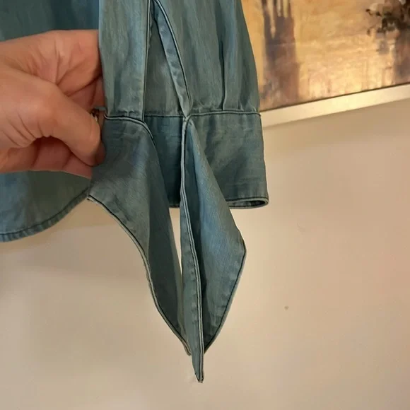 EUC Roper Womens Light Wash 100% Cotton Western Denim L/S Blouse Size S - Picture 5 of 7